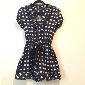 Forever 21 Cotton Cinched Button Up Romper